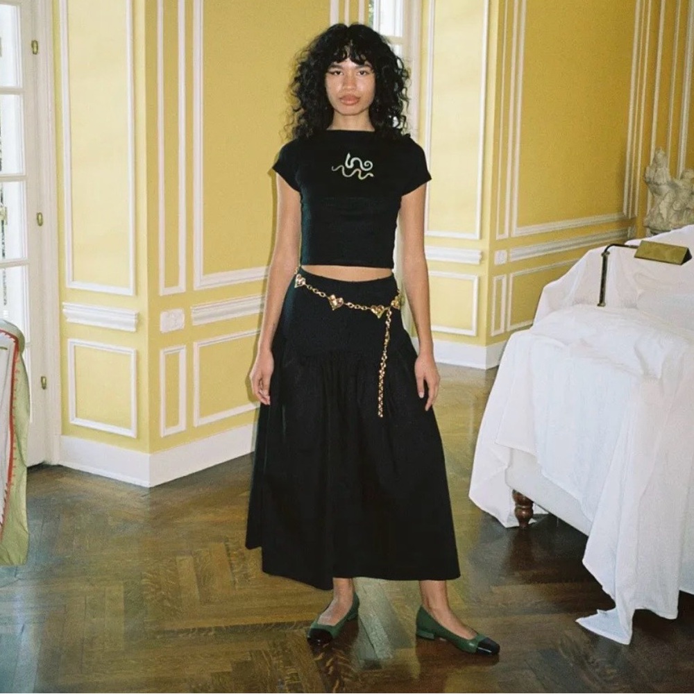 Lisa Says Gah Penny Midi Skirt Sz M BNWT